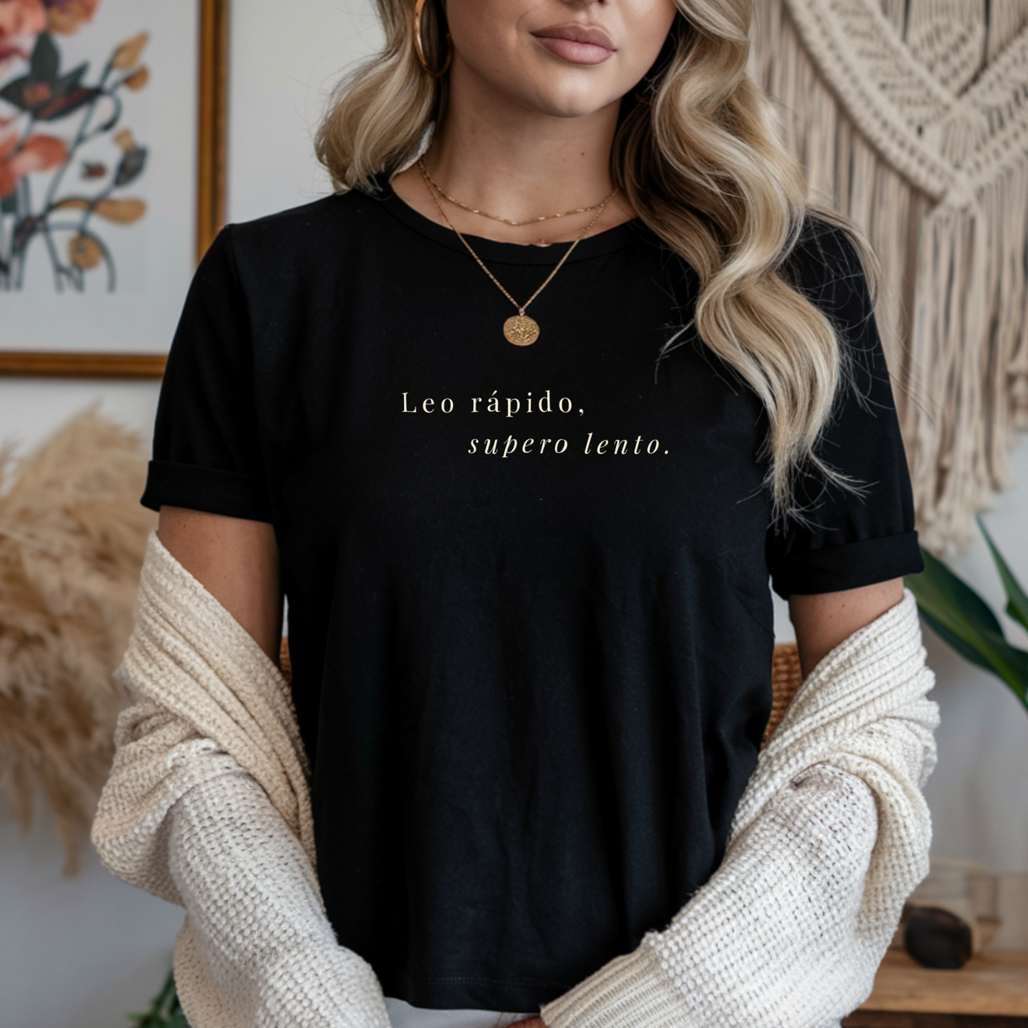 “I Read Fast, Heal Slow” Bookish T-Shirt – Minimalist Tee for Intense Readers