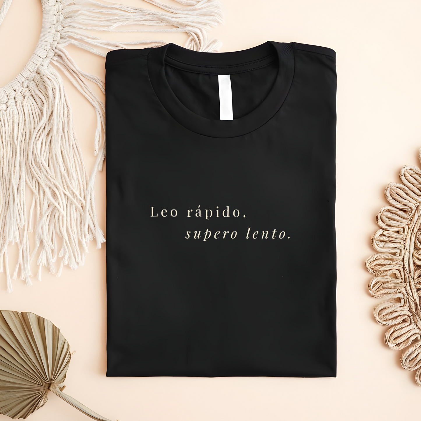 “I Read Fast, Heal Slow” Bookish T-Shirt – Minimalist Tee for Intense Readers