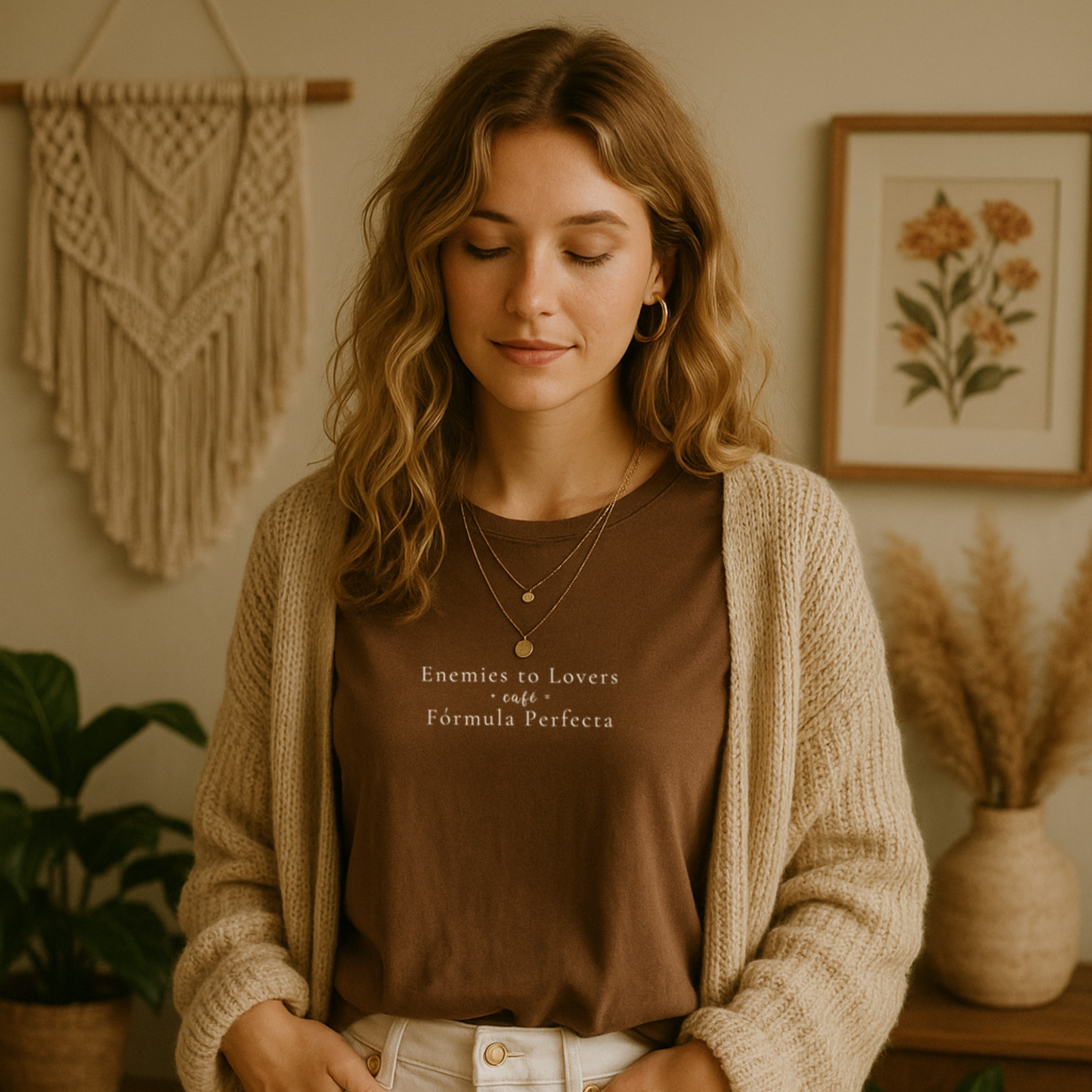Enemies to Lovers + Coffee = Perfect Formula – Bookish Romance T-Shirt for Tropes Addicts
