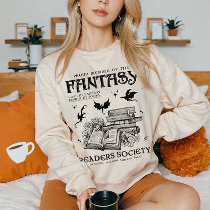 Sudadera  "Fantasy Reader Club" Club de lectura, Regalo para Lector de Fantasia