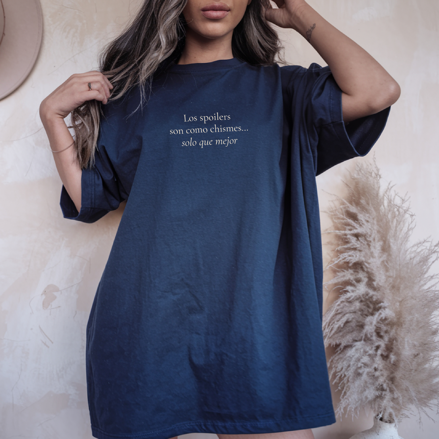 “Spoilers Are Like Gossip, But Better” – Navy Blue Bookish T-Shirt for Unfiltered Readers