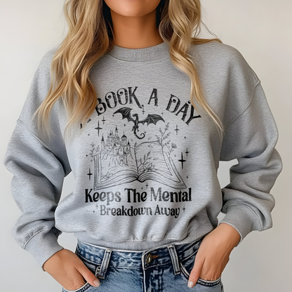A Book a Day Sweater - Crewneck Sweatshirt - Gift for Reader