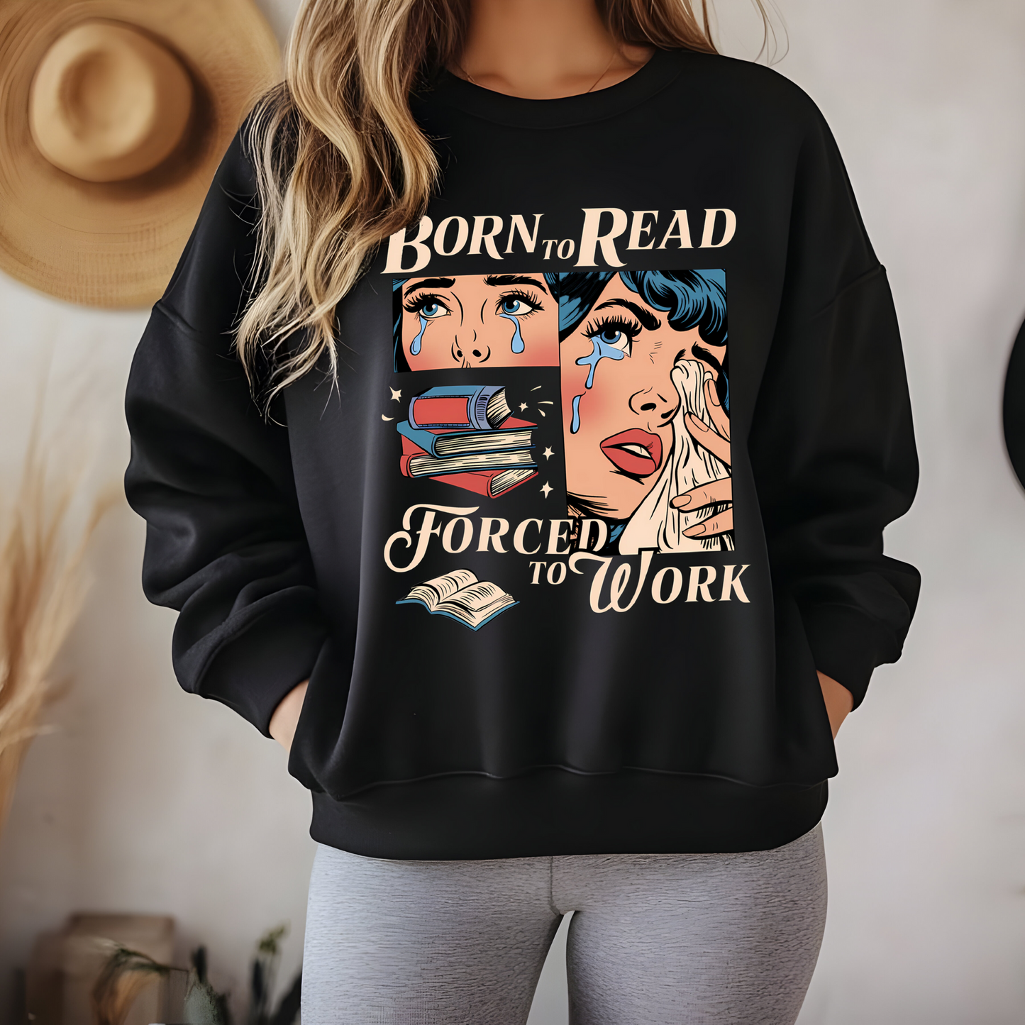 Born To Read Sweatshirt -Perfect Gift for Book Lover